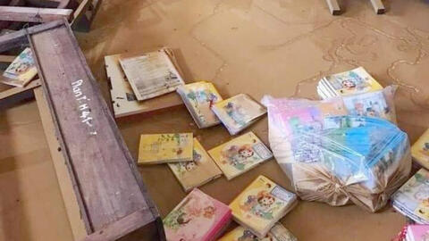 Nhiều trường học vùng lũ chưa thể cho học sinh đi học trở lại