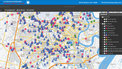 Bản đồ COVID-19 tại TP.HCM chính thức đưa vào hoạt động