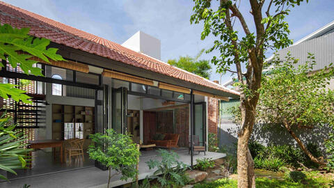 Nhà đẹp Hà Tĩnh ấn tượng với gạch nung độc đáo