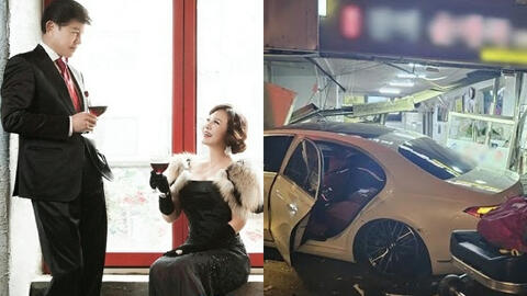 Nam ca sĩ đình đám để bà xã minh tinh cầm lái siêu xe, kết quả gây ra vụ tai nạn giao thông kinh hoàng khiến 10 người bị thương