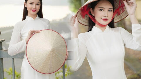 Á hậu Sao Mai diện áo dài, khoe sắc vóc thon thả hậu đăng quang