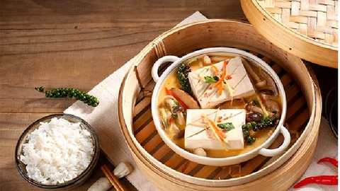 Món ngon mỗi ngày: Đậu hũ hấp nấm Nhật