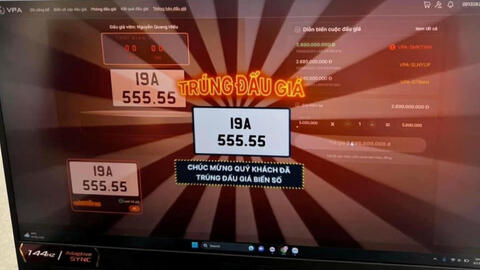 Phiên đấu giá biển số xe lịch sử: 2 biển 55.555 được trả gần 17 tỷ, "đại gia" nào sở hữu?