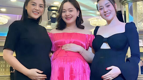 Hội mẹ bầu Vbiz Phương Oanh - Thu Quỳnh - Lan Phương chung khung hình, nhan sắc thế nào mà khiến dân tình xuýt xoa?