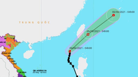 Bão số 1 duy trì sức gió mạnh cấp 8, giật cấp 10 trên Biển Đông