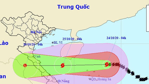 Bão số 8 bắt đầu giảm cường độ xuống còn cấp 11