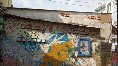 Người "họa sĩ khùng" 5 năm "thay áo" cho các bức tường ở TP.HCM đón Tết