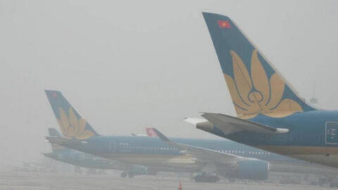 Sương mù dày đặc khiến máy bay không thể hạ xuống Nội Bài, Vinh