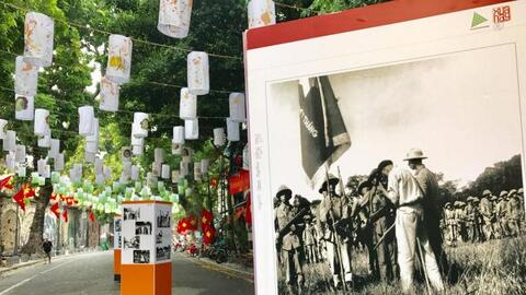 Tái hiện không gian Hà Nội năm 1954 trên phố bích họa Phùng Hưng