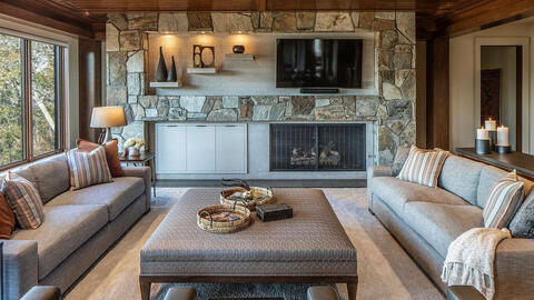 Cảm hứng thiết kế phòng khách theo phong cách mộc mạc với gam màu đơn giản