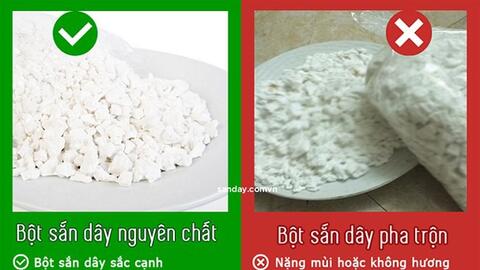 Cách chọn đúng bột sắn dây thơm ngon