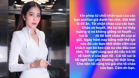 Nam Em bức xúc tố bị antifan hãm hại, gửi tặng đồ ăn trộn chất bẩn