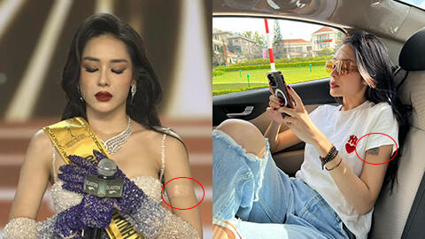 Thủ thuật che hình xăm của Á hậu Hồng Hạnh ở Chung kết Miss Grand Vietnam