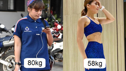 Loại 27kg mỡ thừa sau 6 tháng, người đẹp Thái Lan chỉ cách giảm cân