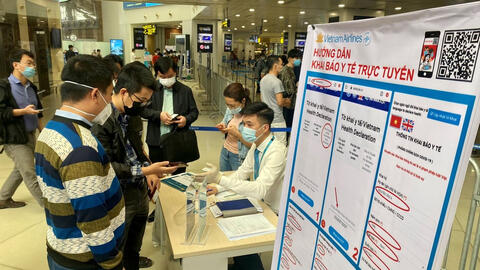 Hành khách đi máy máy bắt buộc khai báo thông tin di chuyển