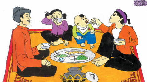 Bữa cơm ấm cúng gia đình Việt