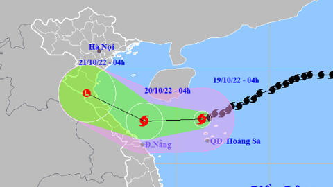 Bão số 6 gặp không khí lạnh, suy giảm cường độ