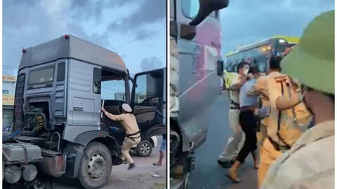 Bị đo nồng độ cồn, tài xế nghiện ma tuý tăng ga tông thẳng CSGT để bỏ trốn