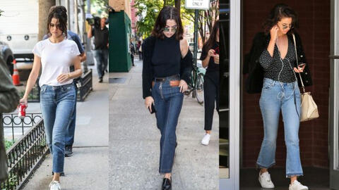 Mặc quần jeans ống đứng đơn giản mà sành điệu như Selena Gomez