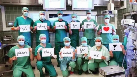 Thông điệp mùa covid-19: "Chúng tôi đi làm vì các bạn - Xin hãy ở nhà vì chúng ta"