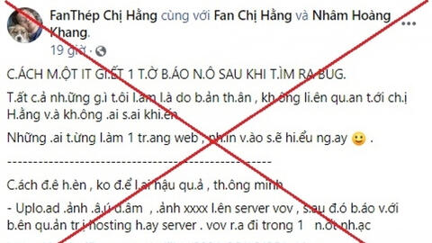 Báo điện tử VOV bị cư dân mạng tấn công sau khi đăng bài viết liên quan đến bà Nguyễn Phương Hằng
