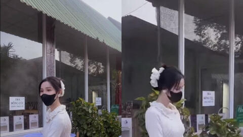 Diện đồ không trùng ngày nào, hot girl bún cá biến cửa hàng thành sàn diễn