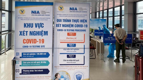 Dừng dịch vụ test nhanh COVID-19 cho khách tại sân bay Nội Bài