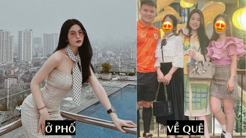 Chu Thanh Huyền khi ở phố với lúc về quê Quang Hải: Lột sạch nét sang chảnh, bẽn lẽn "hoà tan" với xung quanh