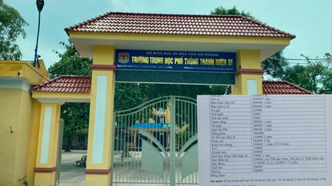 Đề nghị kỷ luật hiệu trưởng trường cấp 3 ở Hải Dương lạm thu gần 9 triệu đầu năm học