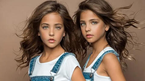 'Tan chảy' với cặp song sinh đẹp nhất Thế Giới