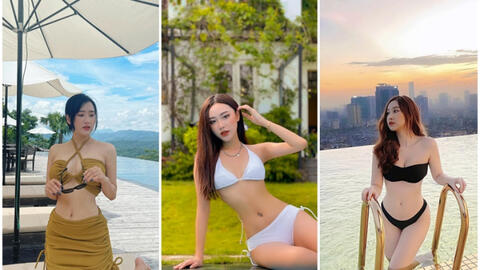 3 hot girl đóng phim Việt giờ vàng đọ dáng với bikini