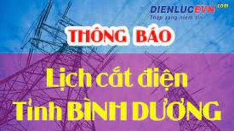 Lịch cúp điện Bình Dương từ ngày 7/11-13/11/2021