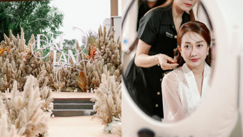 Hé lộ không gian đám cưới Phương Lan - Phan Đạt, cô dâu lộ diện xinh xắn trước giờ G