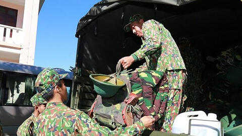 200 chiến sĩ Quân khu 5 hành quân xuyên đêm đến hiện trường vụ sạt lở ở Quảng Nam