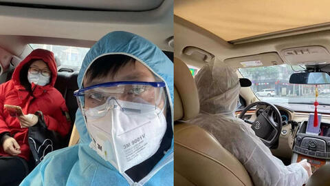 Các tài xế tình nguyện đưa đón chuyên gia y tế chăm sóc bệnh nhân nhiễm virus corona đi làm hằng ngày