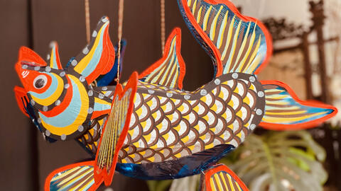 Người trẻ với lồng đèn xưa