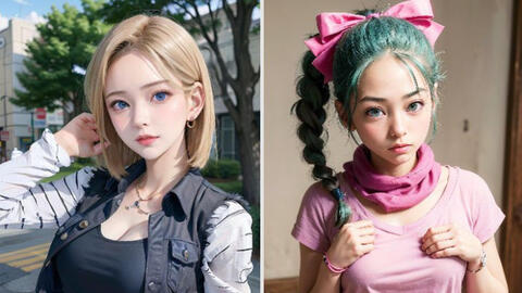 AI biến các cô gái trong Dragon Ball thành mỹ nhân vạn người mê