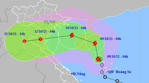 Áp thấp nhiệt đới mạnh lên thành bão, sức gió mạnh nhất giật cấp 10