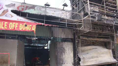 Ám ảnh hiện trường vụ cháy nhà cao tầng trên đường Nguyễn Trãi