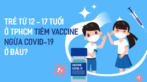 Trẻ từ 12 - 17 tuổi ở TP.HCM tiêm vaccine ngừa Covid-19 ở đâu?