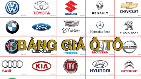 Bảng giá ô tô tháng 5/2021 tất cả các mẫu xe tại Việt Nam