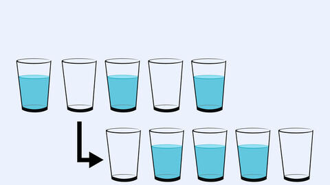 Câu đố hại não: Di chuyển một cốc để có được thứ tự này