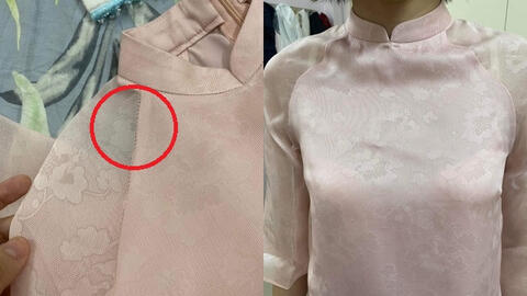 Bỏ tiền mua áo dài gần 5 triệu, cô nàng này thất vọng vì đường may bị rạn