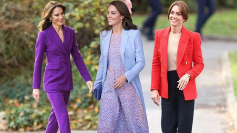 Vương phi Kate Middleton chính là "sách mẫu" diện trang phục màu sắc sang trọng, tinh tế