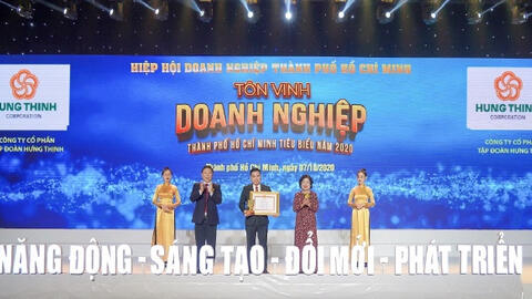 Tập đoàn Hưng Thịnh thắng lớn với loạt giải thưởng Doanh nghiệp, Doanh nhân TP.HCM tiêu biểu năm 2020