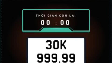 Biển số 30K-999.99 gây choáng khi được đấu giá kỷ lục hơn 75 tỷ đồng