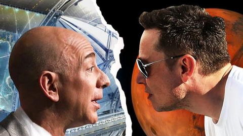 Elon Musk và Jeff Bezos cạnh tranh khốc liệt cuộc đua lên mặt trăng
