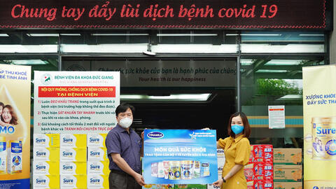 Vinamilk đẩy mạnh hành trình tiếp sức tuyến đầu trong giai đoạn cao điểm chống dịch tại 50 bệnh viện trên cả nước