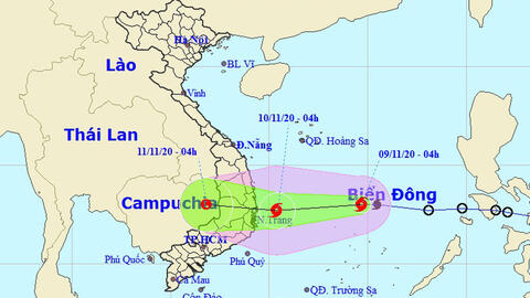 Áp thấp nhiệt đới đi vào Biển Đông mạnh lên thành cơn bão thứ 12