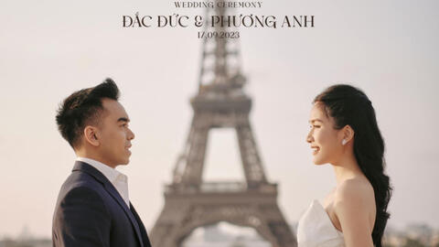 Hé lộ ảnh cưới của Á hậu Phương Anh và ông xã tiến sĩ tại Pháp